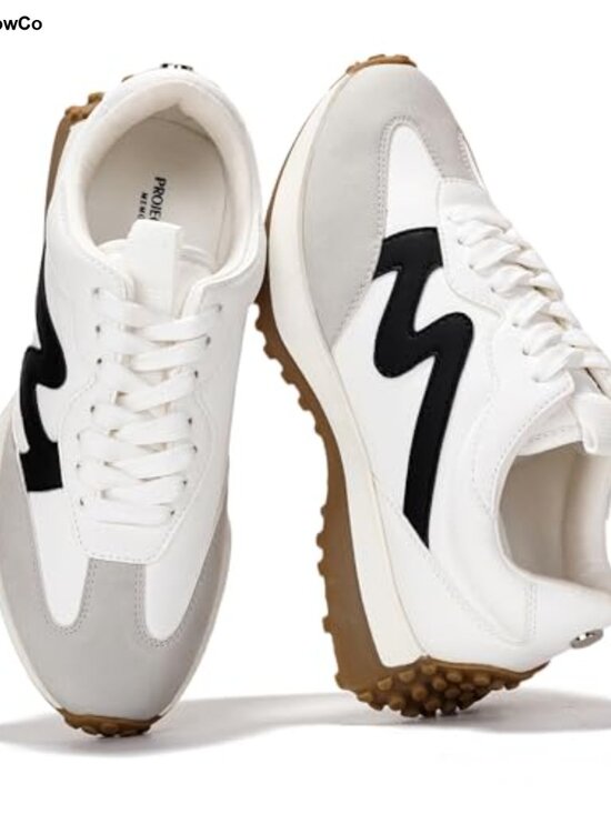 Shoes - Lace Up Platform Canvas Sneakers Memory Foam Non-Slip Women's